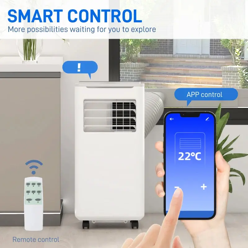 9,000-BTU - Portable Smart Air Conditioner 4-in-1 Dehumidifier, Fan with Remote, 24H Timer and Window Venting Kit 3