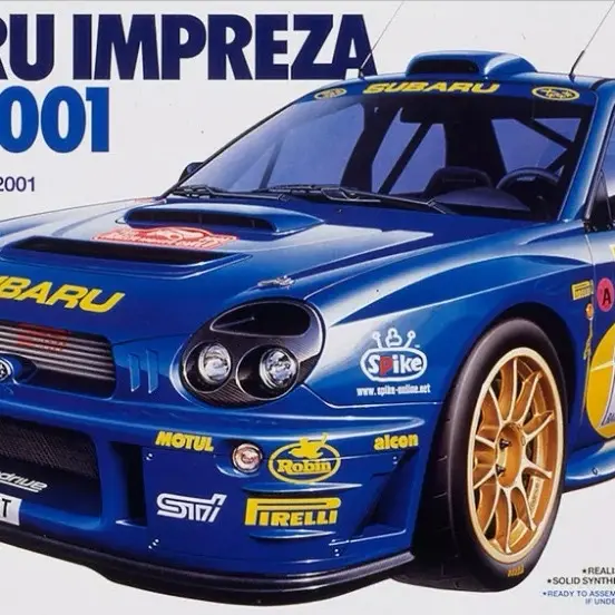 Scooby RC Car 1/10 (50cm) Sports Car Series No.240 Subaru Impreza WRC 2001 Plastic Model - Remote Control Rally Car, Scale Model Kit, Collectible RC Car for Kids & Adults, RC Rally Vehicle, Kids Outdoor Indoor Remote Control Car 1