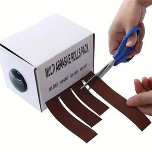 1 Inch Emery Cloth Roll, Assorted Grits Sandpaper, Universal Emery Cloth Roll for Woodworking, Automotive Polishing