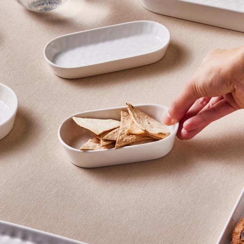Karaca x by Refika Bembeyaz Bone China Snack Bowl, 13cm, White 1