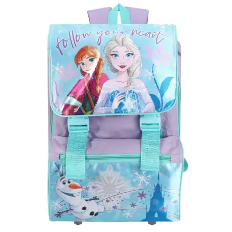 Girls Disney Frozen Ana Elsa Large Backpack Trolley Bag Travel 1