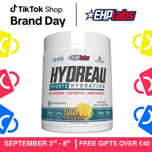EHPlabs Hydreau Sports Hydration & Electrolyte Formula | On The Go Stick Packs & Tubs | Hydration Powder, Coconut Water, Aquamin, Prime, Magnesium Supplement