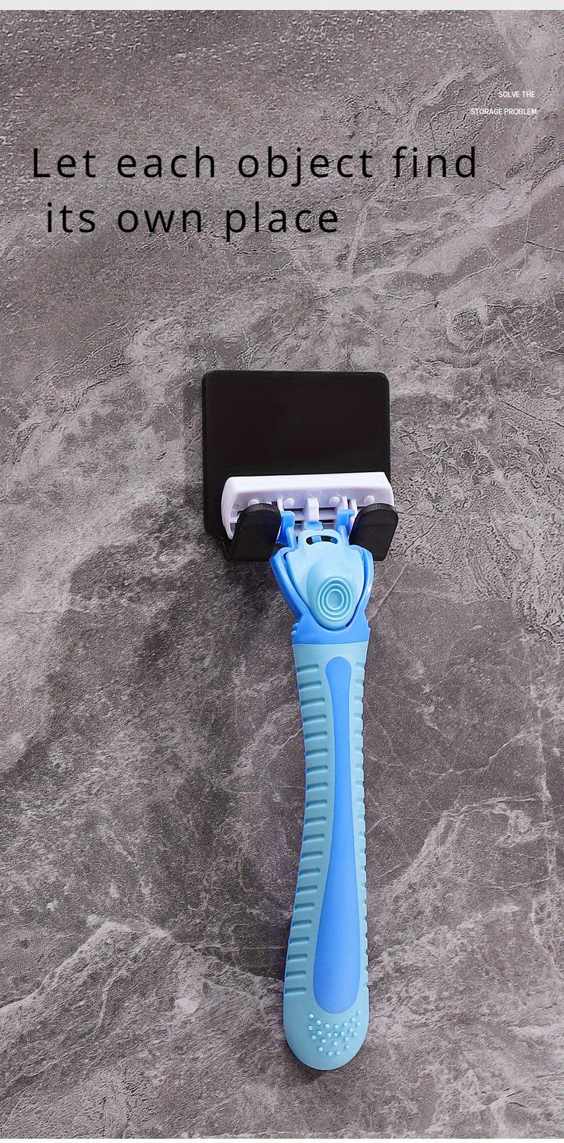 Product Introduction of 1pc Wall Mounted Razor Holder, Shaver Storage Rack For Bathroom, Minimalist Design Bathroom Wall Hook, Bathroom Accessories, Bathroom Storage And Organization 0