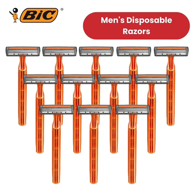 3-Blade Disposable Razors for Men Aloe + Vitamin E - 4 Packs 1