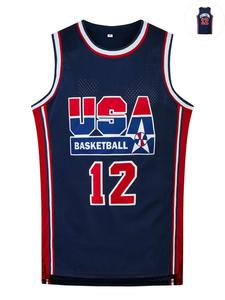 Men's USA Basketball Jersey, Breathable Round Neck Sportswear, Sleeveless Training Uniform, Fashion Basketball Jerseys for Men