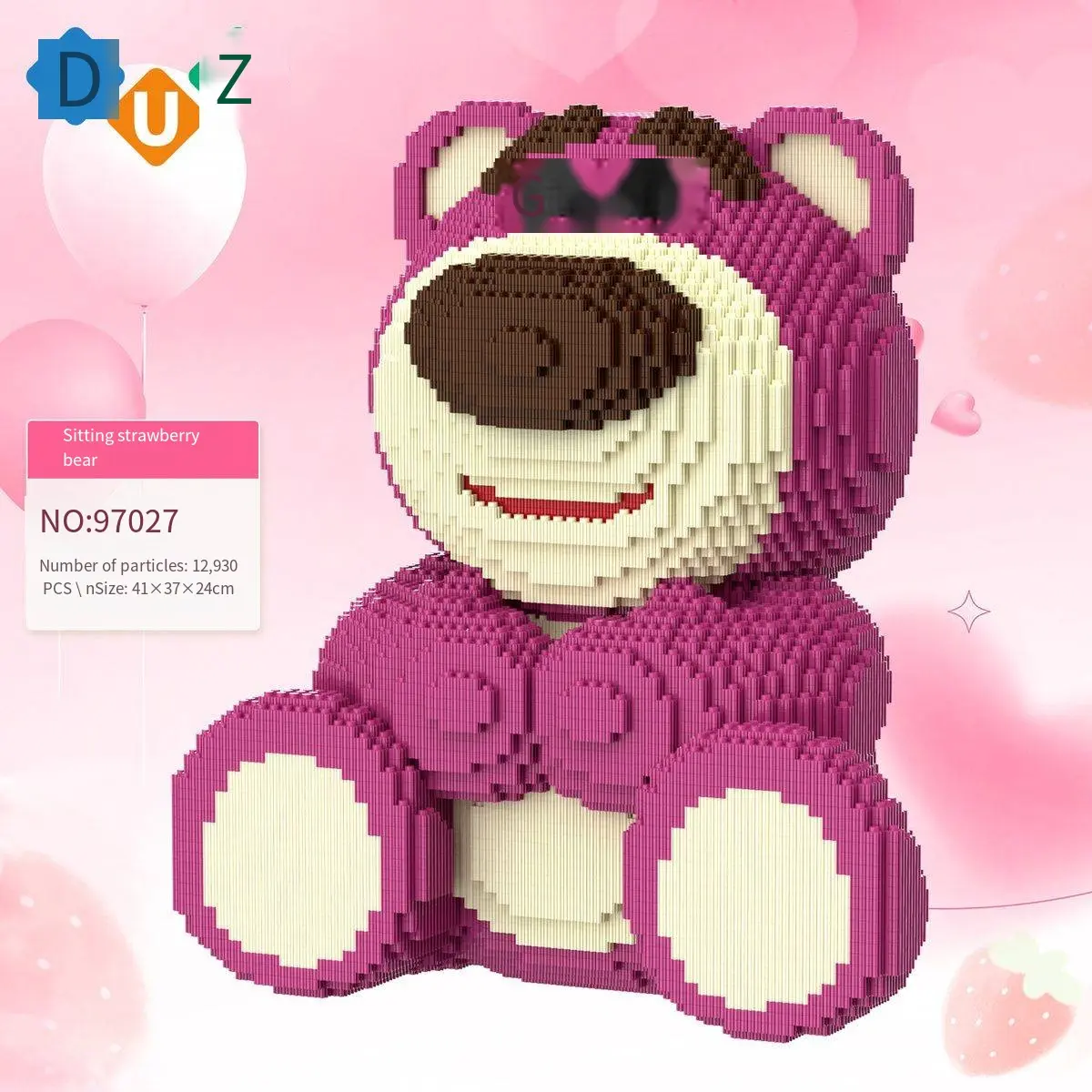 2025 New Doraemon Strawberry Bear Building Block Puzzle Children's toy for girls' birthday and Qixi Festival gift Building block toys