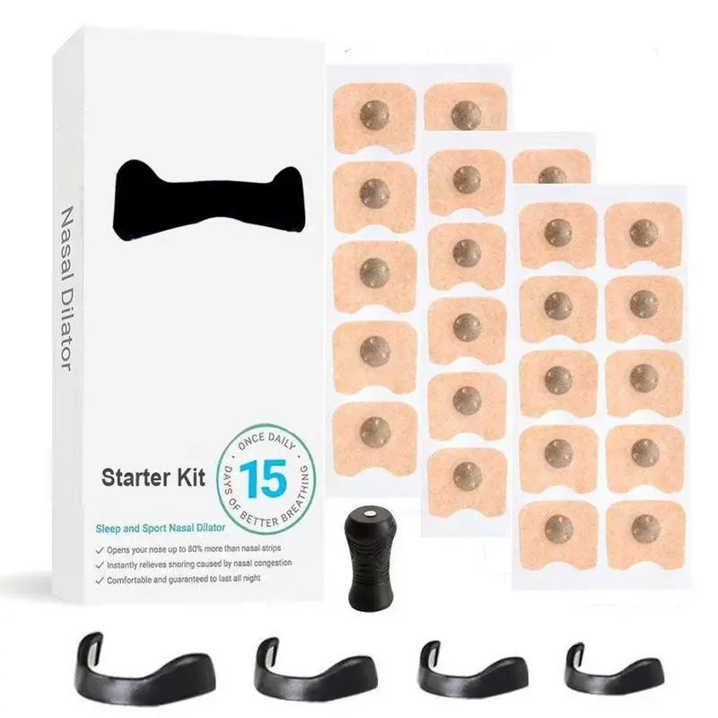 Magnetic Nasal Strip Starter Kit, 1 Box Intake Breathing Magnetic Nasal Strip, Personal Care Appliances