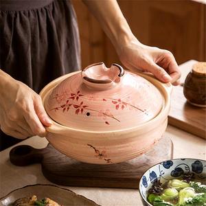 Traditional Hand-Painted Ceramic Casserole Set, High-Temperature Design Suitable for Gas Stovetops, Perfect for Soups and Stews