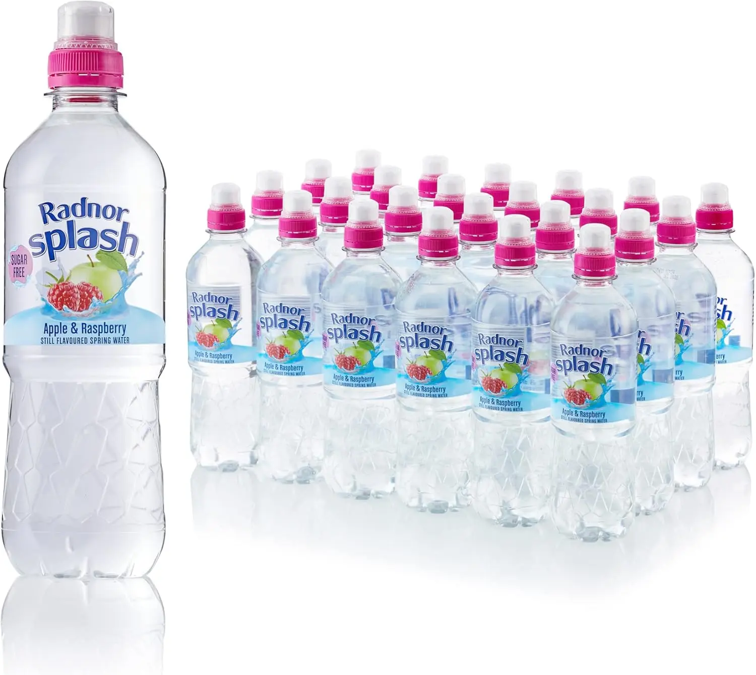Radnor Splash Apple and Raspberry Sugar Free Flavoured Water Multipack 24 x 500ml Hydration Deal