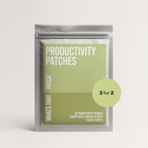 What's That Patch - PRODUCTIVITY Transdermal Patches - For Work and Focus - 30-pack (1 month supply)