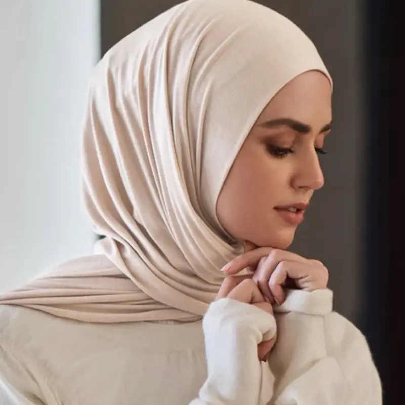 Soft Stretchy Jersey Hijab for Women - Versatile Scarf Wrap for Formal and Casual Occasions 0