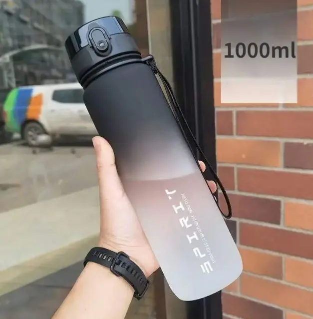 1L Sports Water Bottle High Capacity Plastic Fitness Portable Durable Camping Hiking Workouts Outdoor Sports Cups 7