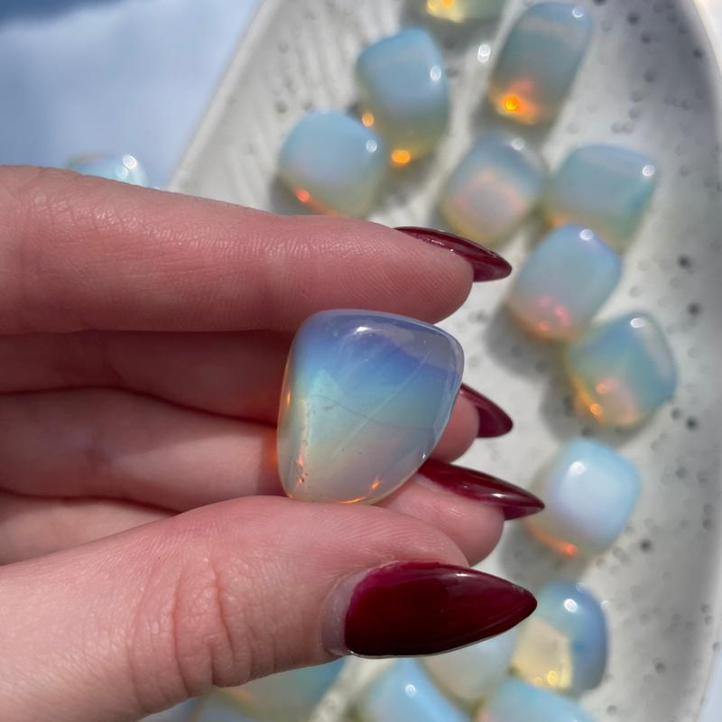 Opalite Tumbles | Man-Made Crystal | Brings Optimism + Joy 3