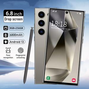 Unlocked C37 5G Smartphone - 6.8 "FHD + Display, 8GB + 256GB,13MP + 50MP Dual Cameras, 6800mAh Battery, Android 13, Stylus Included - Game, Cell phone