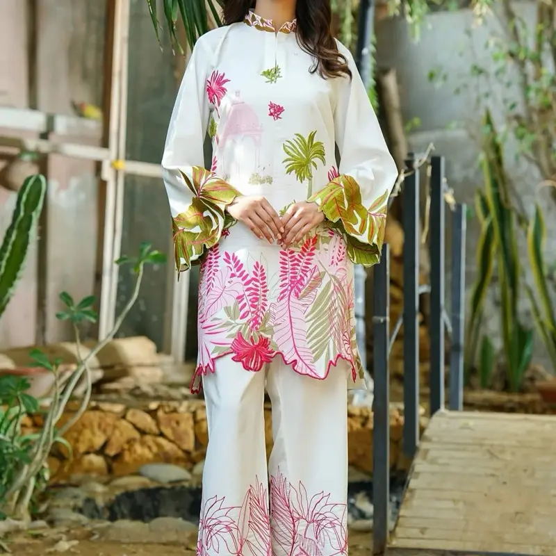 Luxury finest silk cut Work embroidered co-ord set Designer Style with beautiful trouser  2pc Ready to Wear