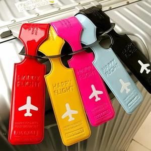 Random Color Creative Airplane Design Luggage Tag, 6 Counts/set Adjustable Strap PU Leather Luggage Tag, Funny Gift, Travel Identification Tag for Outdoor Office, Holiday Essentials, Travel Accessories, Traveling Gadgets