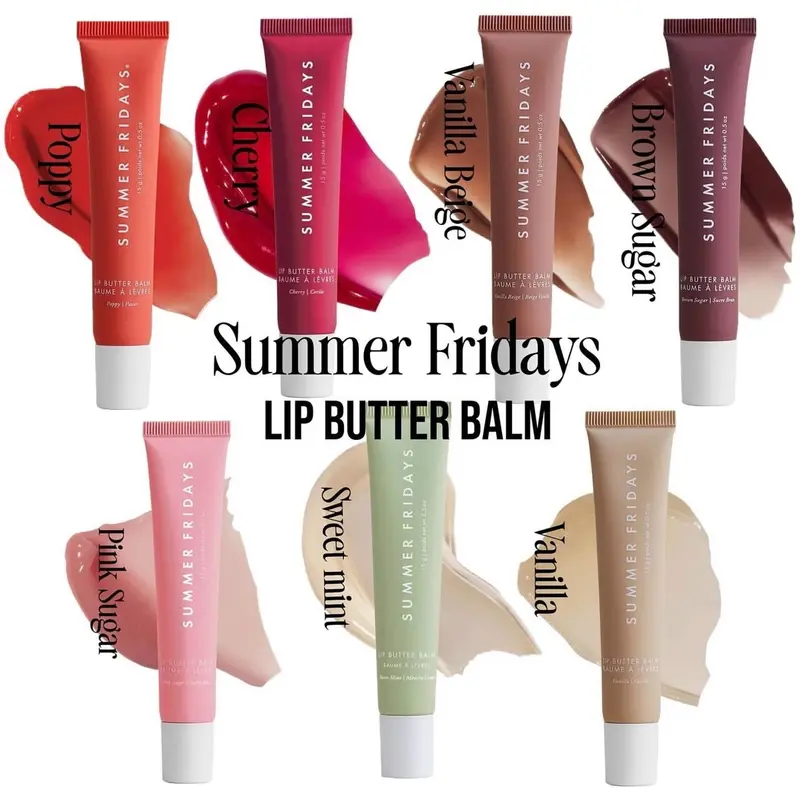 Summer Fridays Lip Balm Moisturizing Mirror Lip Gloss Lip Vanilla Pink Sugar Coffee Cake Smell Lipstick Transparent Oil Makeup 0