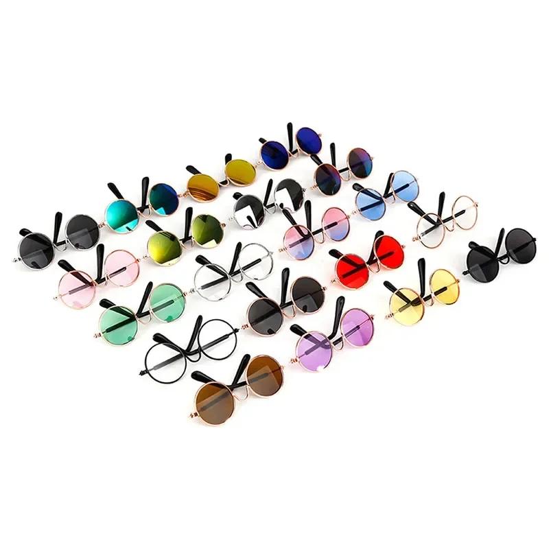 Cat Sunglasses Summer Outdoor Puppy UV Protection Sunglasses Dolls Sun Glasses Small Dog Cosplay Photo Props Cute Pet Sunglasses 5