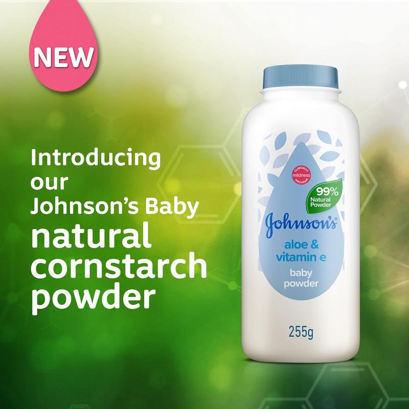 Johnson & Johnson Baby Protective Cornstarch Powder with Aloe Extract, 9 oz 2