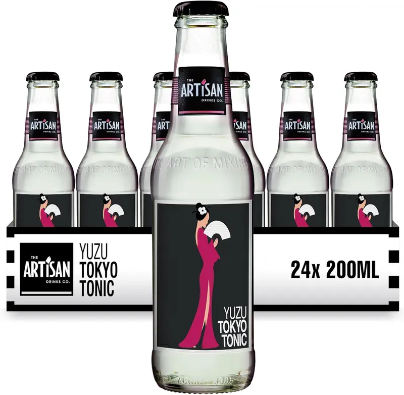 Yuzu Tonic Water by The Artisan Drinks Company - 200mlx24 Tonic Water Bottles - Natural Ingredients - Blend of Yuzu, Aromatic Black Pepper & Coriander - Tonic Water for Gin, Whiskeys, Vodka & Sake 0