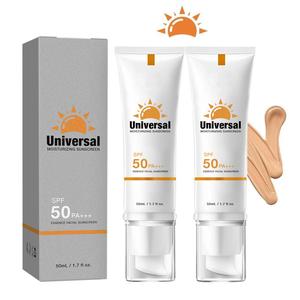 50ml UV Protection Hydrating Facial Sun Care Cream, 1/2 Counts SPF50 PA+++ Moisturizing Sunscreen Cream, Brightening Skin Moisturizing Cream, Moisturize, Sunscreen Effective