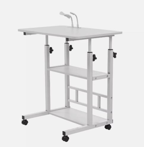 Mobile Over Bed Folding Tray Laptop Table Breakfast Table With USB Fan & Light 1