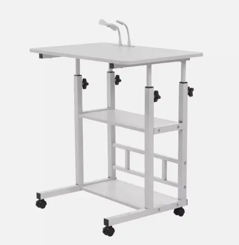 Mobile Over Bed Folding Tray Laptop Table Breakfast Table With USB Fan & Light 1