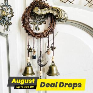 Witch Bell Hanging Decor, 1 Count Vintage Style Bell Hanging Ornament Decoration, Decorative Home Decor for Living Room Bedroom Garden, Indoor and Outdoor Decor, Wall Mounted Design Apartment Accessories