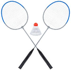 The Magic Toy Shop Badminton Rackets Set of 2 with Shuttlecock - Classic Indoor & Outdoor Sports Game - Lightweight, Beginner Friendly Racquet for Adults & Kids, Garden, Beach & Park Fun
