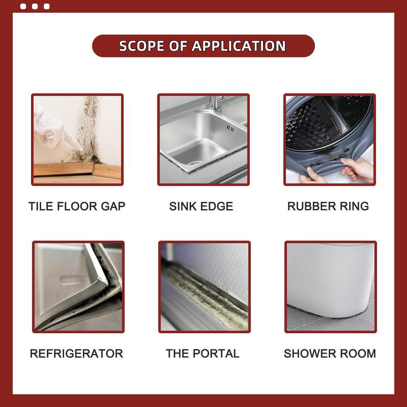 Mold removal gel for cleaning stains and mold on white walls in bathrooms and kitchens. 4