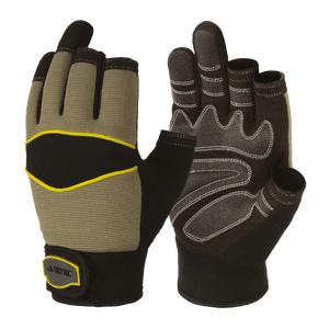 SKYTEC Xeri Open Finger Precision Work Gloves with Faux Leather Palm