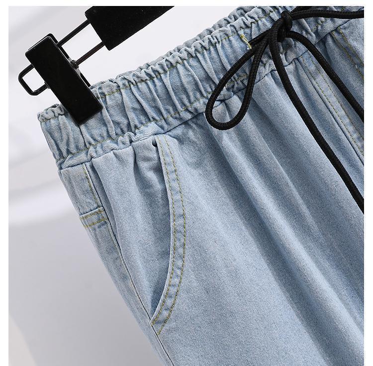 Product Introduction of plus Size High Waist Casual Pants Loose Wide Leg Jeans Fashionable Spring New Arrival for plus Size Women Comfortable Fit 22
