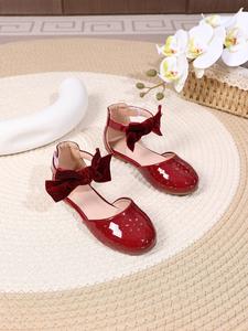 Girl's Cute Bowknot Design Flat Shoes, Casual Breathable Comfortable Princess Shoes for Daily Wear, Fashionable Shoes for Kids