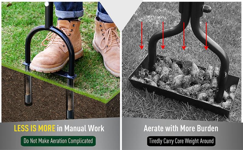 Product Introduction of Jardineer Lawn Aerator Coring Tool, Manual Yard Plug Aerators for Soil Compaction, Grass Aerators for Small Yards, Garden, Lawn 13