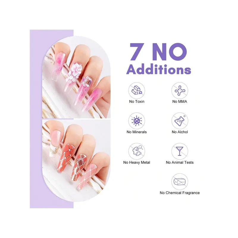 Grandland acrylic nail kit-3 colors acrylic powder and liquid set with acrylic nail brushes/nail drill/top gel/non-acid pH link/nail glue/Dappen dish/imitation nail tips gel X nail Kit for salon DIY 6