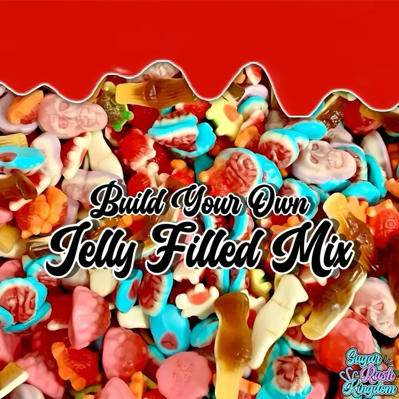 Sugar Rush Kingdom - Jelly Filled Pick & Mix (Minimum 300g - 3 choices) Sweet Snack, Jelly Filled