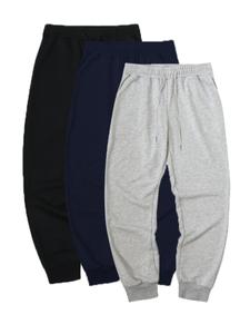 Men's 3pcs Loose Solid Drawstring Waist Sweatpants, Trendy Casual Jogger Pants for Daily Outdoor Wear, Men Knitting Bottoms for Spring & Fall, Men 2024 Clothes for Streetwear