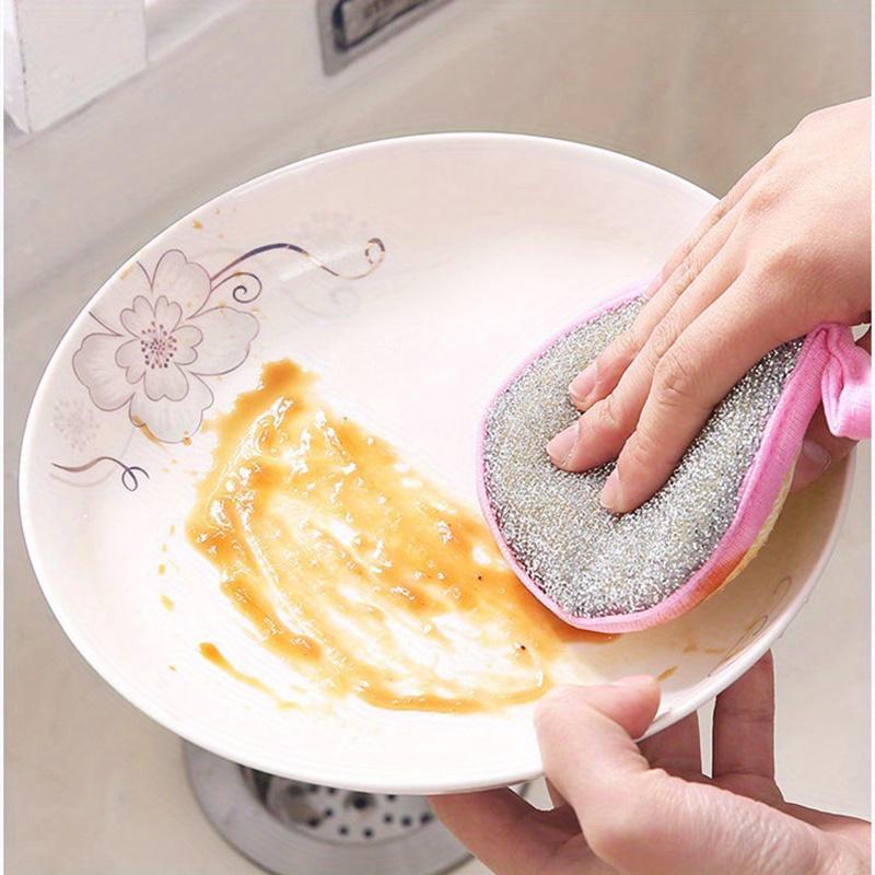 3/6/9/12/15pcsCleaning Sponge, Scouring Pad, Square Dish Cloths, Simple Style Dish Towel, Cleaning Cloth For Sink Or Kitchen Stove, Antibacterial Washable Cleaning Brush, Kitchen Stuff, Kitchen Cleaning Gadget Random Color 4