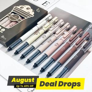 Coffee Theme Liquid Quick-drying Ink Gel Pen Set, No Smear Soft Touch Pen for Note Taking Drawing School Office Stationery Supplies, Art Pen, Dual Tip Pens, Smooth Writing Pen