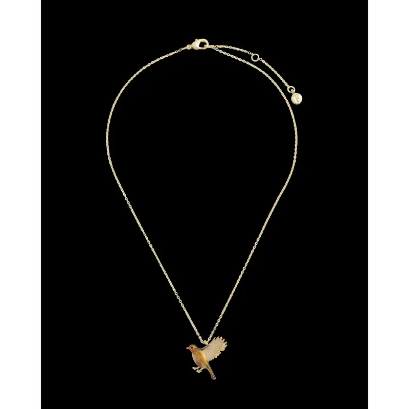 Enamel Robin Necklace 2