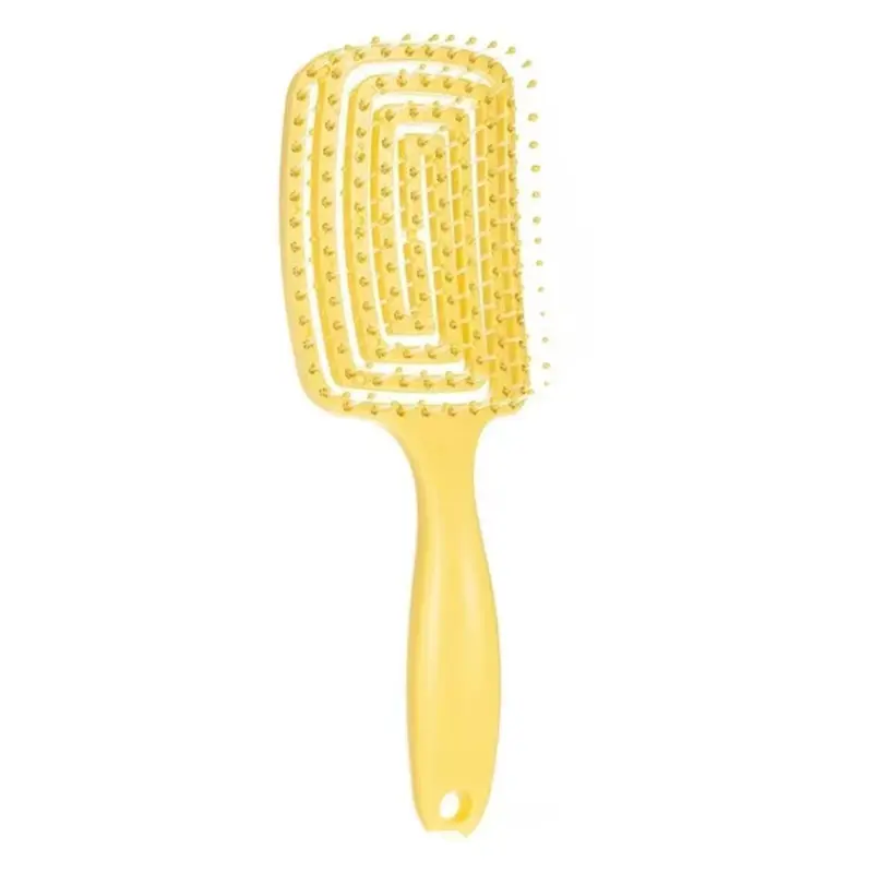 1Pcs Elastic Massage Comb Hollow Out Hair Brush Scalp Massage Combs Hair Styling Detangler Fast Blow Drying Detangling Tool 8