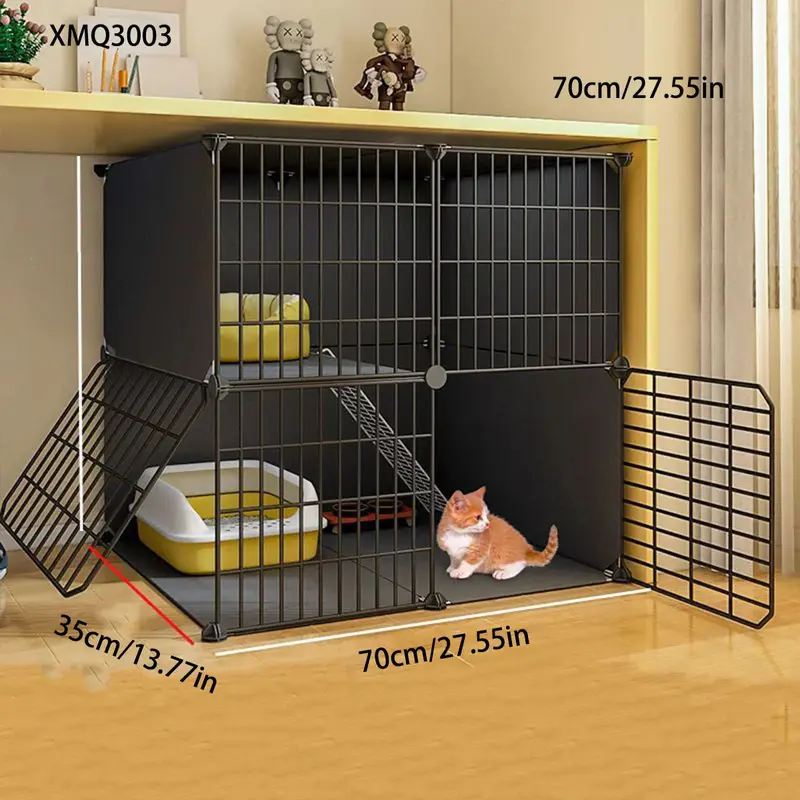 Cat Cage, Household Indoor Cat Nest, One Bedroom and One Bathroom with Cat Toilet, Special Cat House, Empty Cage, Cat Villa 1