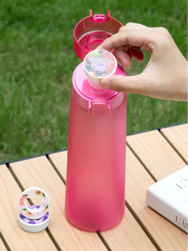 Air Water 1PC Air Water Bottle Includes Random Bear Flavor Plastic Drinking Bottle With Colorful Box Flavor 0 Sugar And Mug Suitable For Outdoor Sports Travel Office Gift For Boys And Girls 2