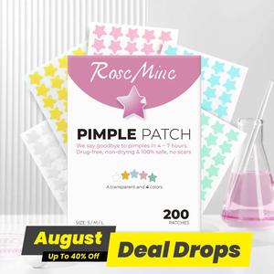 Mixed Size Star Design Gentle Acne Patch, 200pcs/box, Portable Invisible Acne Patches, Deep Cleansing Acne Sticker, Acne Pimple Patch, Skin Care Product