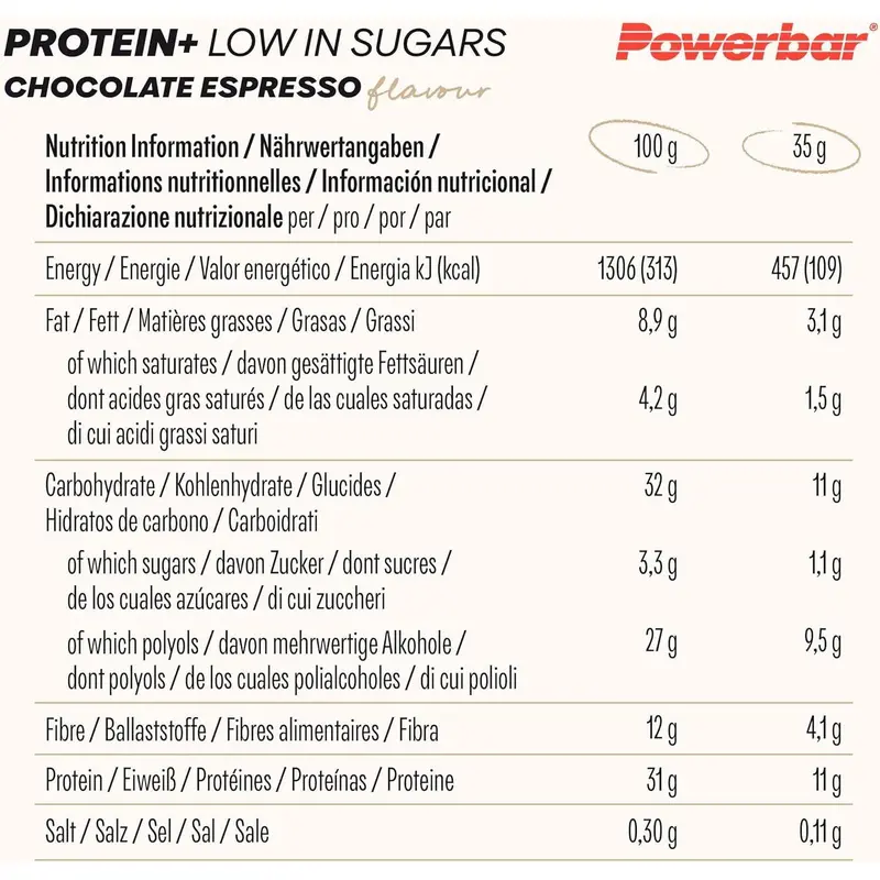 Powerbar Protein Plus Low Sugar Multiflavour Box 16x35g – Protein bars with fibreBAR48UK 4