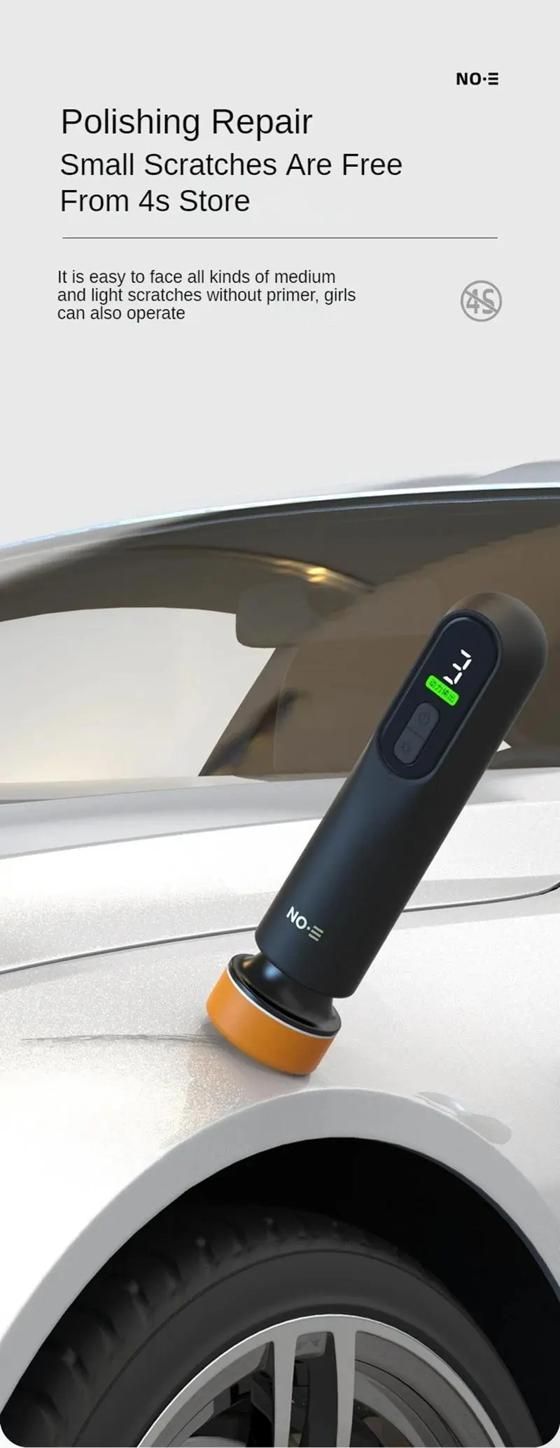 Product Introduction of 2026New Wireless 12000RPM Car Polisher & Waxer 3 in 1 Sanding Machine for Paint Scratch Repair Windshield Oil Film Removal Cordless 13