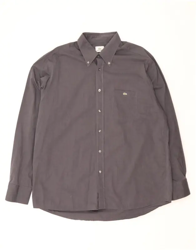 Pre-Owned Vintage LACOSTE Mens Shirt Size 45 XL Grey Cotton 0