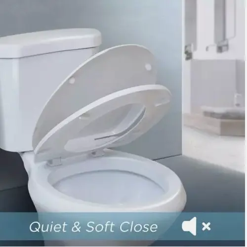 Quick Release Toilet Seat | Soft Close | Heavy Duty | Universal Fit | One Button 3