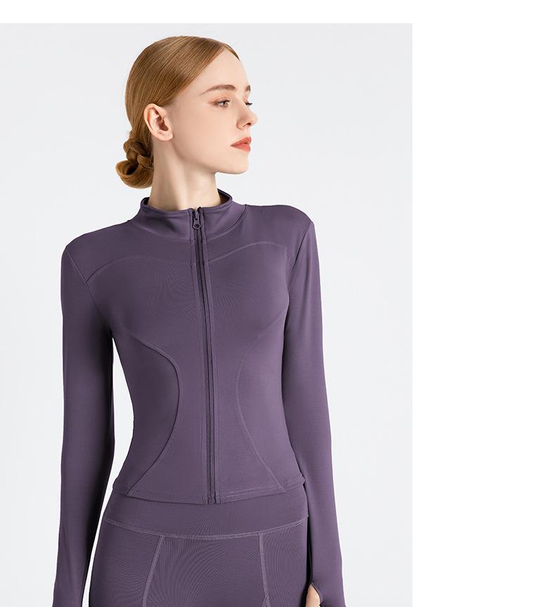 Product Introduction of Slim fit sun protection clothing for women, summer UV resistant thin outdoor yoga sports jacket, sun protection clothing 5