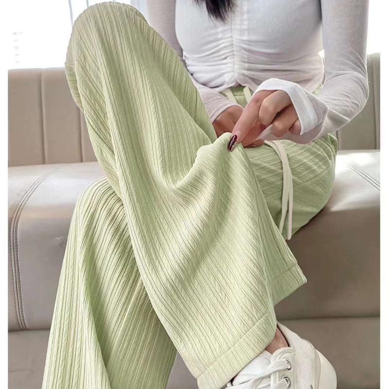 Ultra-Light Crinkle Wide-Leg Cloud Pants – Lightweight Summer Lounge Trousers Bottoms for Women 6